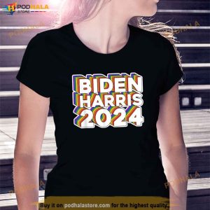 Biden Harris 2024 Rainbow Gay Pride Lgbt Democrat Shirt 3