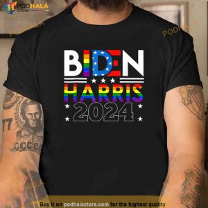 Biden Harris 2024 Rainbow Lgbt Flag Gay Pride Shirt 2