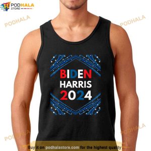BIDEN HARRIS Red White Blue 4th July Patriotic Political Tee Shirt