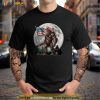 Bigfoot Sasquatch American Flag Full Moon Patriotic Shirt