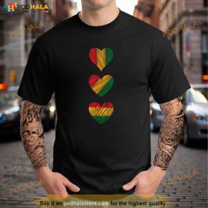 Black Love Soulful Couples Matching African Pride Colors Shirt
