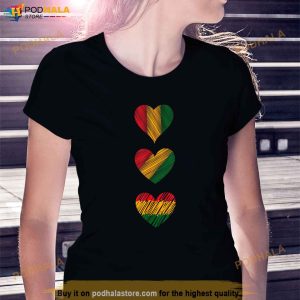 Black Love Soulful Couples Matching African Pride Colors Shirt 2