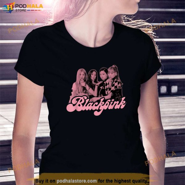 BLACKPINK Official Pink Photo Short Sleeve Shirt