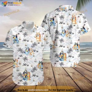 Bluey Beach Hawaii Shirt, Bingo And Bluey Merch For Summer