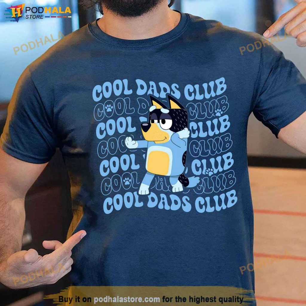 Bluey Cool Dads Club Shirt, Bluey and Bandit, Bluey Dad Shirt Fathers ...