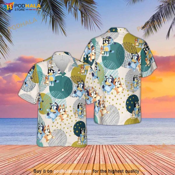 Bluey Hawaiian Shirt, Bluey And Bingo Hawaiian 3D Shirt