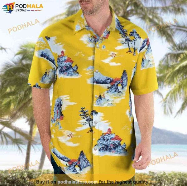 Brad Pitt Summer Short Sleeve Hawaiian Shirt 3D Beach, Aloha Shirt