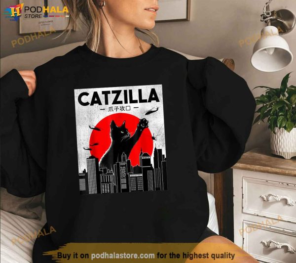 Catzilla Funny Cat Shirt Funny Cat Cat Lover Shirt