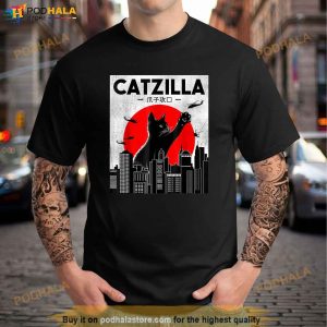Catzilla Funny Cat Shirt Funny Cat Cat Lover Shirt 3