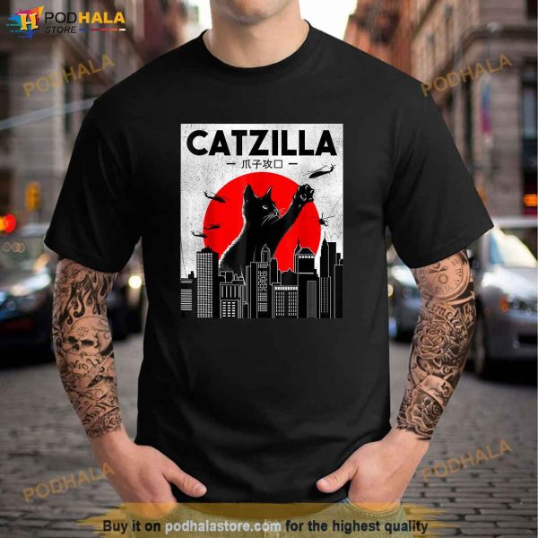 Catzilla Funny Cat Shirt Funny Cat Cat Lover Shirt