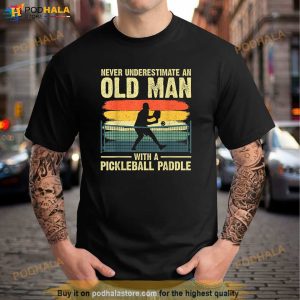 Cool Pickleball Design For Men Grandpa Pickleball Player Shirt