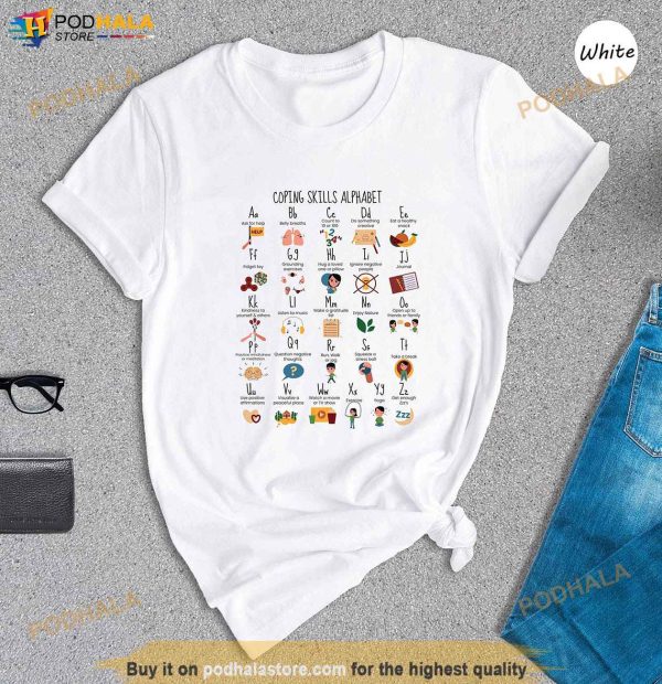 Coping Skills Alphabet Shirt, School Counselor Shirt, Mental Health Matters