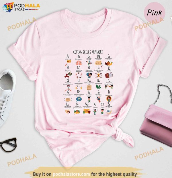 Coping Skills Alphabet Shirt, School Counselor Shirt, Mental Health Matters