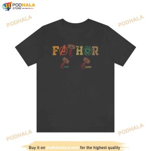 Custom Fathor Dad Shirt Dad Tee With Kids Names Fathers Day Gift
