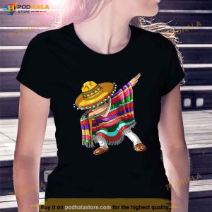 Dabbing Mexican Poncho Cinco De Mayo Boys Men Sombrero Dab Shirt 4