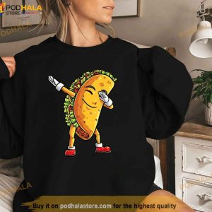 Dabbing Taco Cinco De Mayo Funny Boys Men Mexican Food Dab Shirt 3