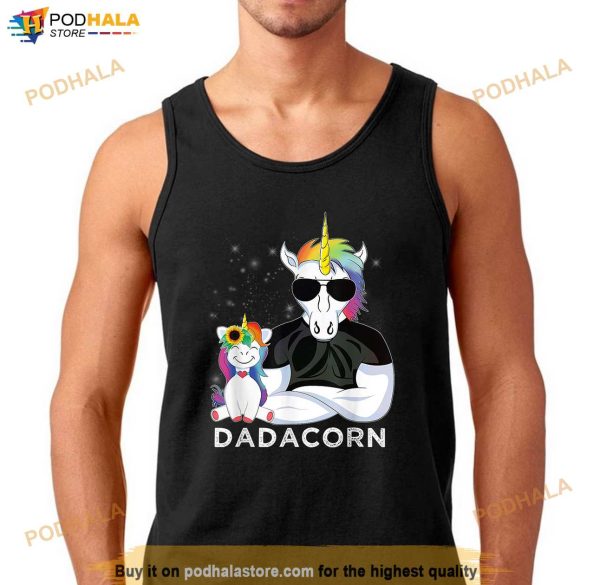 Dadacorn Muscle Unicorn Dad Baby Daughter Fathers Day Gift Shirt