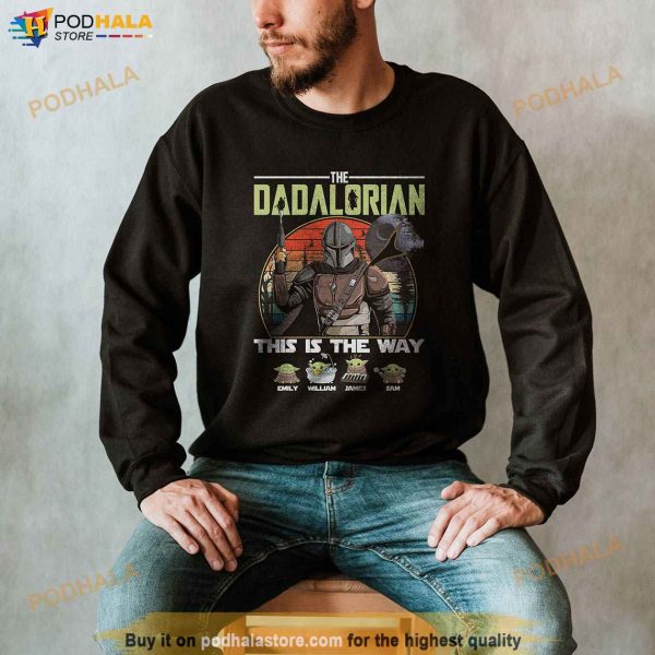 Dadalorian Shirt, This Is The Way Shirt, Star Wars Character Baby Yoda Gift For Dad