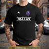 Dallas City 214 Round Badge with Stars Texas Designer Shirt