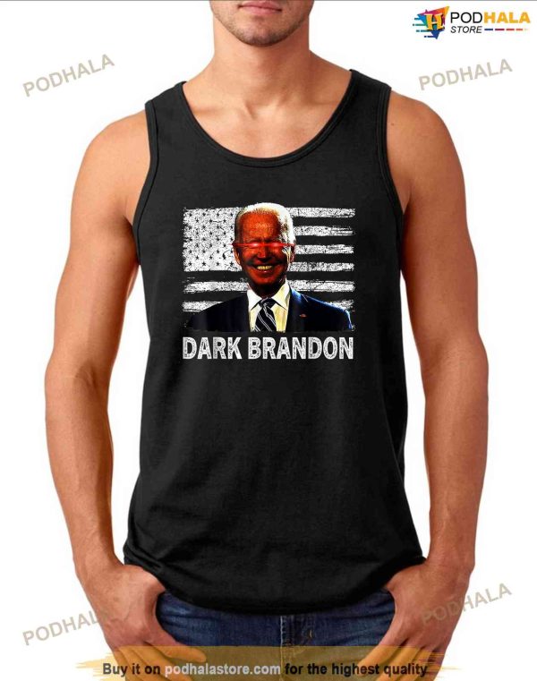 Dark Brandon Funny Biden Saving America Flag Political Shirt