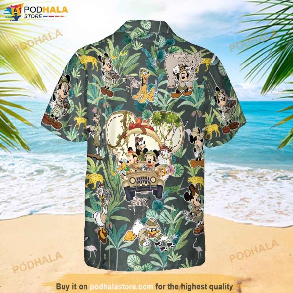 Disney Animal Kingdom Mickey and Friends Hawaiian Shirt, Safari Mode Hawaii