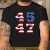 Distressed 45 47 Trump 2024 Election Vintage us Flag T-Shirt