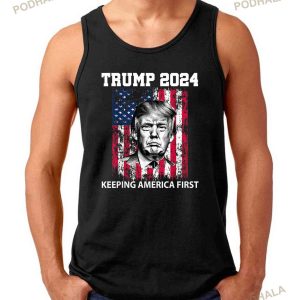 Donald Trump Face 2024 Usa American Flag America First Shirt 2