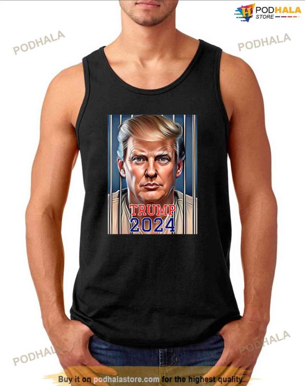 Donald Trump Indicted Lock Him Up Jail Arrest Trump Mugshot Trump Shirt