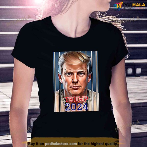 Donald Trump Indicted Lock Him Up Jail Arrest Trump Mugshot Trump Shirt