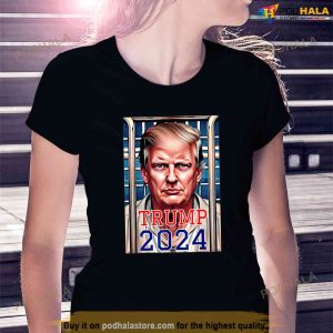 Donald Trump Indicted Lock Him Up Jail Arrest Trump Mugshot Unisex Shirt 3