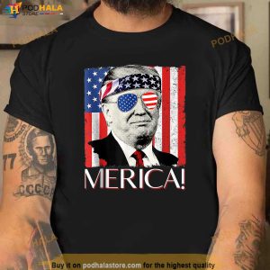 Donald Trump Merica Patriotic American Flag 4th Of July T Shirt 1