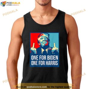 Donald Trump Middle Finger Biden Harris America Republican Shirt 2