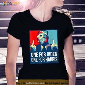 Donald Trump Middle Finger Biden Harris America Republican T Shirt 3