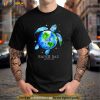 Earth Day 2023 Restore Earth Sea Turtle Art Save the Planet Shirt