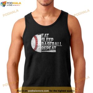 Eat Sleep Baseball Repeat Baseball Player Funny Baseball T-Shirt