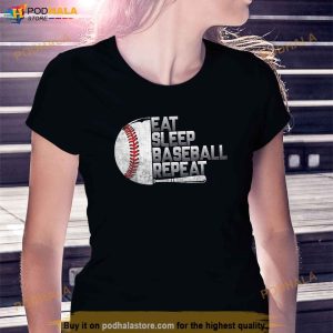 Eat Sleep Baseball Repeat Baseball Player Funny Baseball Shirt - Bring Your  Ideas, Thoughts And Imaginations Into Reality Today