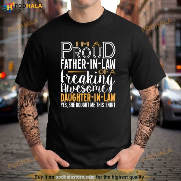 Fathers Day Shirt Father in Law Tees Stepdad Men Daddy Gift Shirt