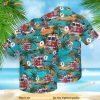 Fire Truck Summer Hawaiian Shirt, Firefighter Summer Button Shirt Beach