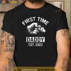 First Time Daddy New Dad Est 2023 Shirt Fathers Day Gift T Shirt