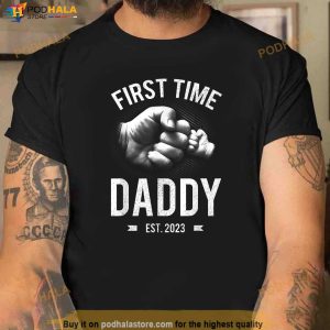 First Time Daddy Shirt 2023 Fathers Day New Dad Shirt, New Father Gifts