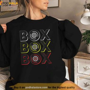 Formula Racing Car Box Box Box Radio Call To Pit Box Shirt 3