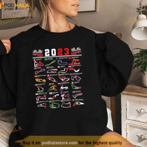Formula Racing Open Wheel Race Car Fan 2023 World Circuits Shirt 3