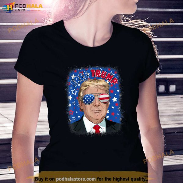 Free Donald Trump Republican Support  T-Shirt, Gift For 4th of July