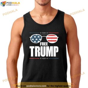 Free Donald Trump Sunglasses American Flag T Shirt Free Trump Shirt 2