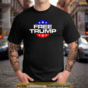 Free Trump 2024 Campaign Button Shirt