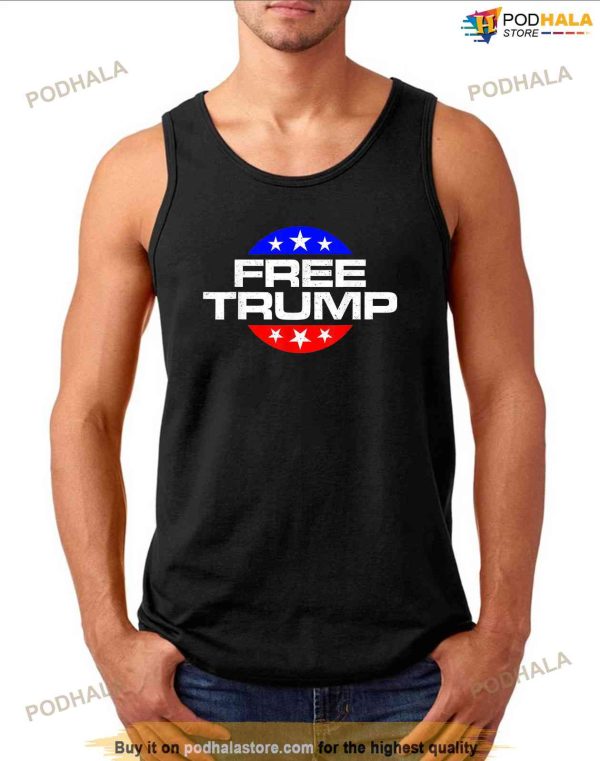 Free Trump 2024 Campaign Button Shirt