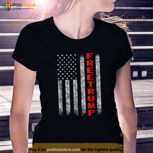 Free Trump American Flag Shirt Free President Donald Trump 2024 T Shirt 3