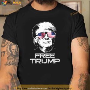 Free Trump Free Donald Trump Trump American 2024 T Shirt 1