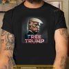 Free Trump Republican Support Trump American Flag T-Shirt