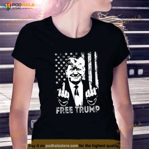 Free Trump Shirt Middle Finger Funny Free Donald Trump 2024 T Shirt 3